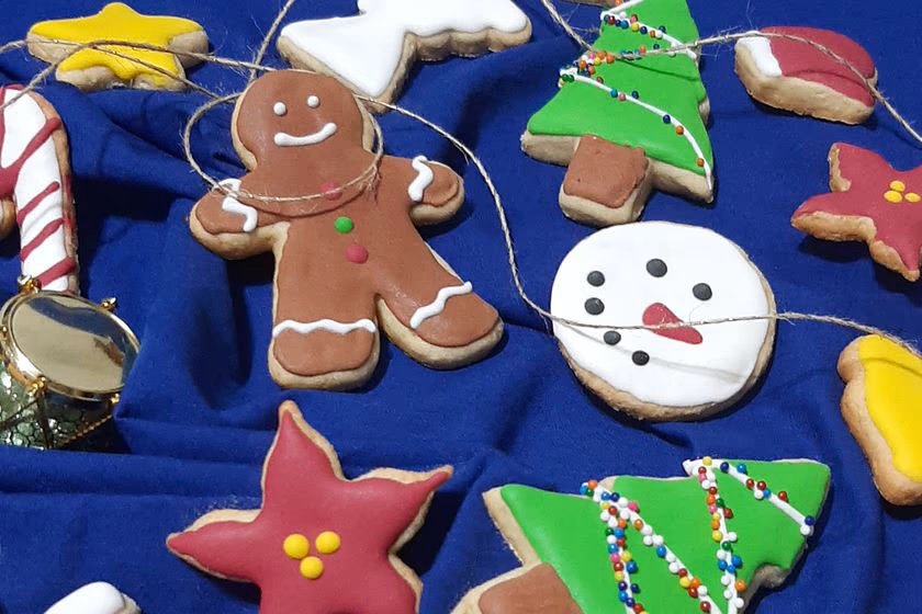 Biscoitos Amanteigados de Natal Biscoitos Amanteigados de Natal