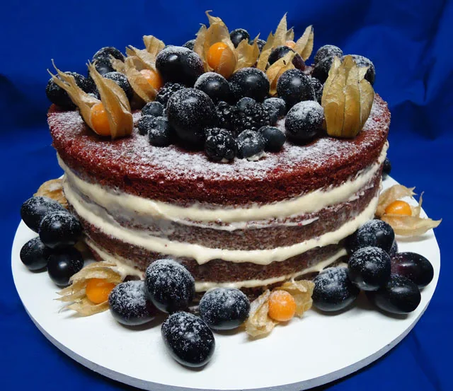 Bolo Naked Cake Red Velvet