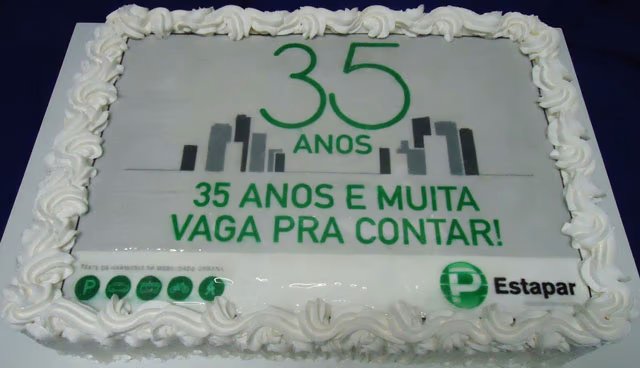 Bolo 35 Anos Estapar Estacionamentos